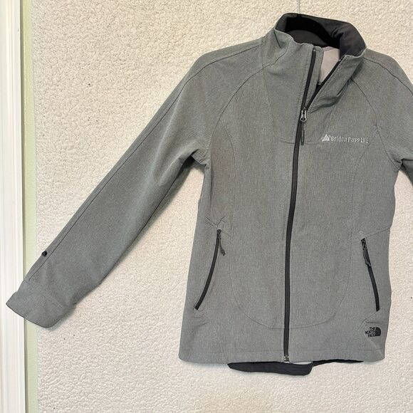 The North Face Windwall Jacket Adult Womens Med.  Gray Full Zip Mock Neck Casual - Picture 3 of 16